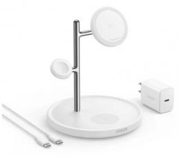 【法人様宛限定】ANKER  B25M3N21 Anker MagGo Wireless Charging Station (3-in-1 Stand) ホワイト