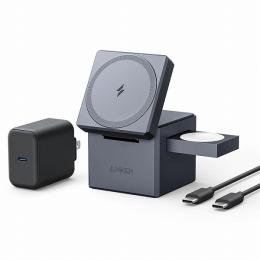 【法人様宛限定】ANKER  Y1811JA1 Anker 3-in-1 Cube with MagSafe (グレー)