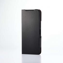 ELECOM PM-K251PLFUBK BASIO active3/レザーケース/手帳型/UltraSlim/薄型/磁石付き/ブラック