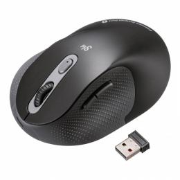 サンワサプライ MA-EWBBS528LBK 静音ワイヤレスエルゴノミクスコンボマウス（2.4GHzワイヤレス＋Bluetooth・高さ58mm）