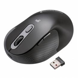サンワサプライ MA-EWBBS528MBK 静音ワイヤレスエルゴノミクスコンボマウス（2.4GHzワイヤレス＋Bluetooth・高さ45mm）