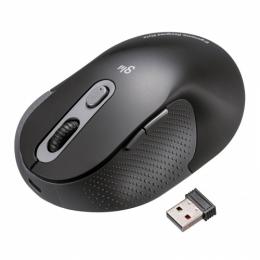 サンワサプライ MA-EWBS528MBK 静音ワイヤレスエルゴノミクスマウス（2.4GHzワイヤレス・高さ45mm）