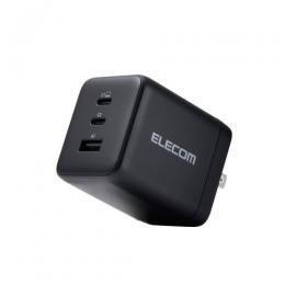 ELECOM ACDC-PD104100BK ノートPC用ACアダプター/USB充電器/USB PD/100W/USB-C×2/USB-A×1/スイングプラグ/ブラック
