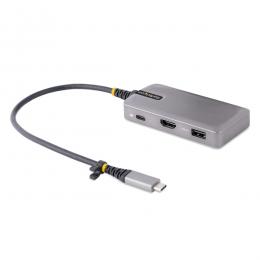 StarTech.com 104B-USBC-MULTIPORT マルチポートアダプター/USB-C接続/シングルモニター/4K60HzHDMI/100WUSBPDパススルー/3xUSB3.0ハブ