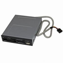 StarTech.com 35FCREADBK3 3.5インチフロントベイ内蔵型USB2.0マルチメディアメモリーカードリーダー22-in-1ブラック