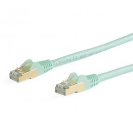 StarTech.com 6ASPAT5MAQ カテゴリー6aLANケーブル5mアクアツメ折れ防止RJ45コネクタCAT6aイーサネットケーブル