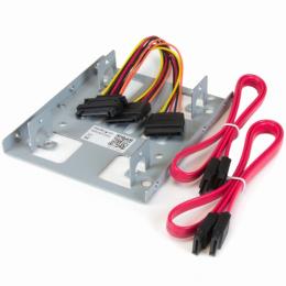 StarTech.com BRACKET25X2 2.5インチ-3.5インチHDD変換マウンタ2台同時取付け可能SATASSD/HDD対応3.5インチベイ取付け用ブラケットSATAデータ・電源ケーブル同梱