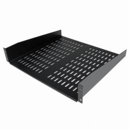 StarTech.com CABSHELFV 2U奥行き16インチユニバーサル放熱用スリット付き固定式サーバーラック棚板カンチレバー型耐荷重22kg1.6mm冷延鋼板使用
