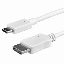 StarTech.com CDP2DPMM1MW USB-C-DisplayPortディスプレイ変換ケーブルUSBType-C-ディスプレイポート変換アダプタ1m4K/60Hzホワイト
