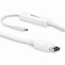 StarTech.com CDP2DPMM3MW USB-C-DisplayPortディスプレイ変換ケーブルUSBType-C-ディスプレイポート変換アダプタ3m4K/60Hzホワイト