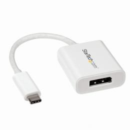 StarTech.com CDP2DPW USB-C-DisplayPort変換アダプタ4K/60HzホワイトUSBType-C(オス)-ディスプレイポート(メス)Thunderbolt3ポート互換