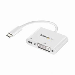 StarTech.com CDP2DVIUCPW USB-C-DVI変換アダプタUSBPowerDelivery対応1920x1200ホワイト入力:USBType-C(オス)-出力:DVI-D(メス)