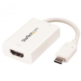 StarTech.com CDP2HDUCPW USB-C-HDMI変換アダプタホワイトUSB給電(PowerDelivery)対応USBType-C(オス)-HDMI(メス)Thunderbolt3対応4K/60Hz