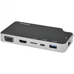 StarTech.com CDP2HVGUASPD マルチポートアダプター/USB-C接続/1画面/4KHDMIまたは1080pVGA/100WUSBPDパススルー/2x10Gbps対応USBハブ/ギガビット有線LAN/microSDカードリーダー