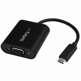StarTech.com CDP2VGASA USB-C-VGA変換アダプタプレゼンテーション・モード切替スイッチ最高解像度2048x1280(1920x1200にも対応)USBType-C(オス)-アナログRGB/D-Sub15ピン(メス)