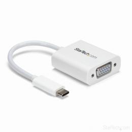 StarTech.com CDP2VGAW USB-C-VGA変換アダプタ(ホワイト)USBType-C(オス)-アナログRGB/D-Sub15ピン(メス)ビデオコンバータ1920x1200/1080pに対応