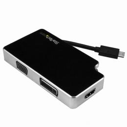 StarTech.com CDPVGDVHDB USBType-C接続トラベルA/Vアダプタ3イン1USB-C-VGA/DVI/HDMI変換アダプタ4K対応