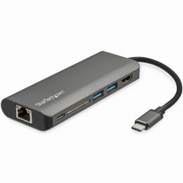 StarTech.com DKT30CSDHPD3 USBType-C接続マルチアダプタSDカードリーダー/USBPD3.0/4KHDMI/ギガビット有線LAN/2xUSB3.0USBType-Cミニドック