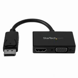 StarTech.com DP2HDVGA トラベルAVアダプタツーインワン(2-in-1)DisplayPort（ディスプレイポート）-HDMI/VGA変換アダプタ