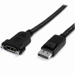 StarTech.com DPPNLFM3PW 91cm20ピンDisplayPort延長ケーブルパネルマウント型ディスプレイポート(20pin)オス/メス