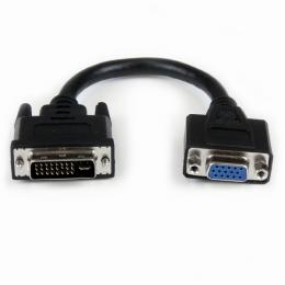 StarTech.com DVIVGAMF8IN 20cmDVI-VGA変換ケーブルDVI-Iオス(29ピン)-VGAメス(D-Sub15ピン)ブラック
