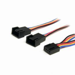 StarTech.com FAN4SPLIT12 PWM(4ピン)ケースファン電源用分岐二股ケーブル30cm1x4ピン(メス)-2x4ピン(オス)