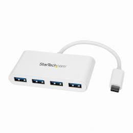 StarTech.com HB30C4ABW USB-C接続4ポートUSB3.0ハブUSBType-C-4xUSB-AUSBバスパワー対応ホワイト
