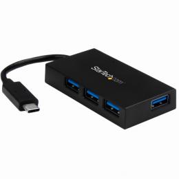 StarTech.com HB30C4AFS 4ポート増設USB3.0ハブUSBType-C接続USB-C-4xUSB-AUSB急速充電対応セルフパワー対応ACアダプタ付属