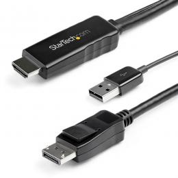 StarTech.com HD2DPMM3M HDMI-DisplayPort変換ケーブル3mUSBバスパワー対応4K/30HzHDMIからDisplayPortに変換するアクティブコンバータ