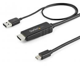 StarTech.com HD2MDPMM2M HDMI-MiniDisplayPort変換ケーブル2m4K/30HzUSBバスパワーMac/Windows対応