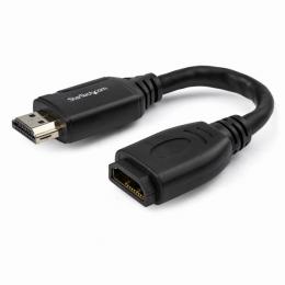 StarTech.com HD2MF6INL HDMI延長ケーブルHDMIポートを15cm延長ハイスピードHDMIポートセーバーケーブル4K/60Hz対応