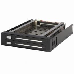 StarTech.com HSB220SAT25B 3.5インチベイ内蔵型SATAハードディスク用リムーバルケース(トレイ/ケース不要)2x2.5インチSATAHDD/SSD専用モバイルラックホットスワップ/プラグ&プレイ対応