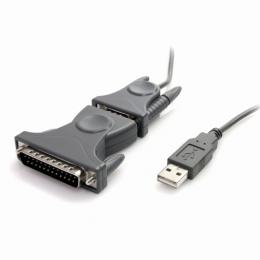 StarTech.com ICUSB232DB25 USB-RS232Cシリアル変換ケーブル(DB9-DB25変換コネクタ付き)1xUSBAオス-1xDB-9(D-Sub9ピン)オスシリアルコンバータ/変換アダプタ