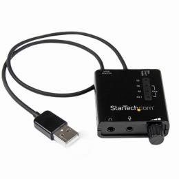 StarTech.com ICUSBAUDIO2D USB接続外付けサウンドカードUSB-DACヘッドホンアンプ/USB-光デジタルオーディオ変換アダプタ