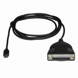 StarTech.com ICUSBCPLLD25 USB-C-パラレルプリンターケーブルUSBType-C(オス)-D-Sub25ピン(メス)USB2.0準拠