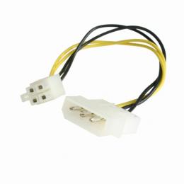 StarTech.com LP4P4ADAP 15cmペリフェラル電源コネクタ(4ピン/オス)-ATX12V用電源(4ピン/オス)変換アダプタケーブル
