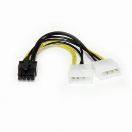 StarTech.com LP4PCIEX8ADP 15cm2xペリフェラル電源コネクタ(4ピン/オス)-PCIExpress電源コネクタ(8ピン/オス)変換アダプタケーブル