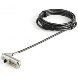 StarTech.com LTLOCKNANO パソコン盗難防止セキュリティワイヤー2mNanoSaverスロット対応4桁ダイヤル式ロック
