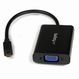 StarTech.com MCHD2VGAA2 MicroHDMI-VGA変換アダプタ(スマートフォン/Ultrabook/タブレット対応)1xマイクロHDMIオス-1xVGA(D-Sub15ピン/HD15)メス1920x1080ブラック