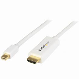 StarTech.com MDP2HDMM1MW MiniDisplayPort-HDMI変換ケーブル1mホワイト4K解像度/UHD対応ミニディスプレイポート/mDP（オス）-HDMI（オス）アダプタケーブル