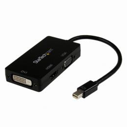 StarTech.com MDP2VGDVHD MiniDisplayPort接続トラベルA/Vアダプタ3イン1ミニディスプレイポートMiniDP-VGA/DVI/HDMI変換アダプタ1920x1200/1080pブラック