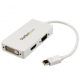 StarTech.com MDP2VGDVHDW MiniDisplayPort接続トラベルA/Vアダプタ3イン1ミニディスプレイポートMiniDP-VGA/DVI/HDMI変換アダプタ1920x1200/1080pホワイト