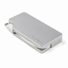 StarTech.com MDPVGDVHD4K トラベルAVアダプタ(アルミ製ケース)mDP-VGA/DVI/HDMIスリーインワン変換アダプタ