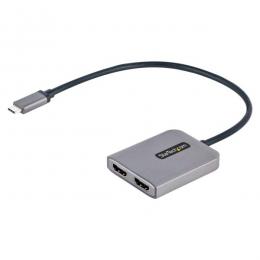 StarTech.com MST14CD122HD USB-C-2xHDMI変換アダプター/4K60Hz/デュアルモニター/HDR/USB4/TB4/TB3対応/30cm一体型ケーブル