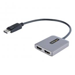 StarTech.com MST14DP122HD MSTハブ/DisplayPort1.4接続/2画面/4K60HzHDMI/30cmケーブル/DSC、HBR3/デュアルモニター対応マルチディスプレイ変換アダプター/HDMI分配器