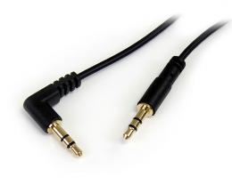 StarTech.com MU6MMSRA スリム3.5mmステレオミニプラグオーディオケーブル片側L型1.8mオス/オス