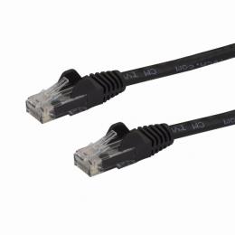 StarTech.com N6PATC10MBK 10mカテゴリー6LANケーブルブラックRJ45モールディングコネクタ(ツメ折れ防止カバー付き)ギガビットイーサネット対応Cat6UTPケーブル