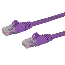 StarTech.com N6PATC10MPL 10mカテゴリー6LANケーブルパープルRJ45モールディングコネクタ(ツメ折れ防止カバー付き)ギガビットイーサネット対応Cat6UTPケーブル