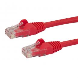 StarTech.com N6PATC10MRD 10mカテゴリー6LANケーブルレッドRJ45モールディングコネクタ(ツメ折れ防止カバー付き)ギガビットイーサネット対応Cat6UTPケーブル