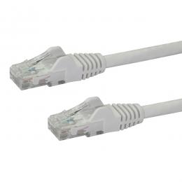 StarTech.com N6PATC10MWH 10mカテゴリー6LANケーブルホワイトRJ45モールディングコネクタ(ツメ折れ防止カバー付き)ギガビットイーサネット対応Cat6UTPケーブル
